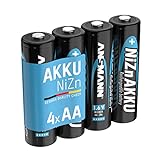 ANSMANN Nickel-Zink Akku AA 1,6V 1600 mAh Mignon NiZn/Ni-Zn Accu AA wiederaufladbare Batterien AA -...