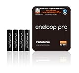 Panasonic eneloop pro, Ready-to-Use NI-MH Akku, AA Mignon, 4er Pack, min. 2500 mAh, 500 Ladezyklen,...