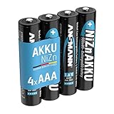 Ansmann Nickel-Zink Akku AAA 1,6V 550mAh (900mWh) Micro NiZn/Ni-Zn Accu AAA wiederaufladbare...