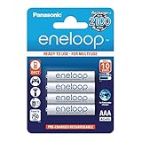 Panasonic eneloop, Ready-to-Use NI-MH Akku, AAA Micro, 4er Pack, min. 750 mAh, 2100 Ladezyklen,...